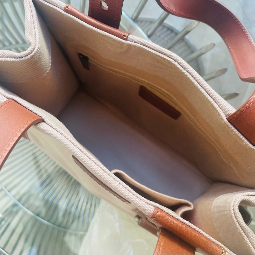 Burberry Nova Check Tan, Canvas and Leather Tote with Dust Cover. Authentic. - Picture 6 of 16